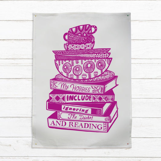 Able and Game Tea Towel My Hobbies Include Ignoring The Dishes And Reading