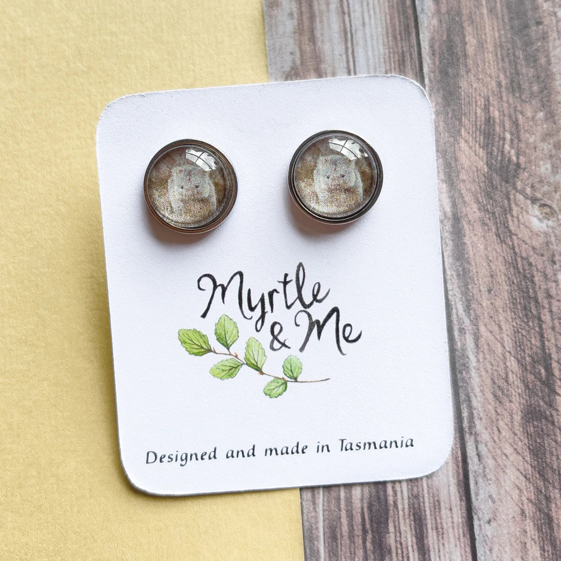 Myrtle & Me Stainless Steel Stud Earrings Wombat