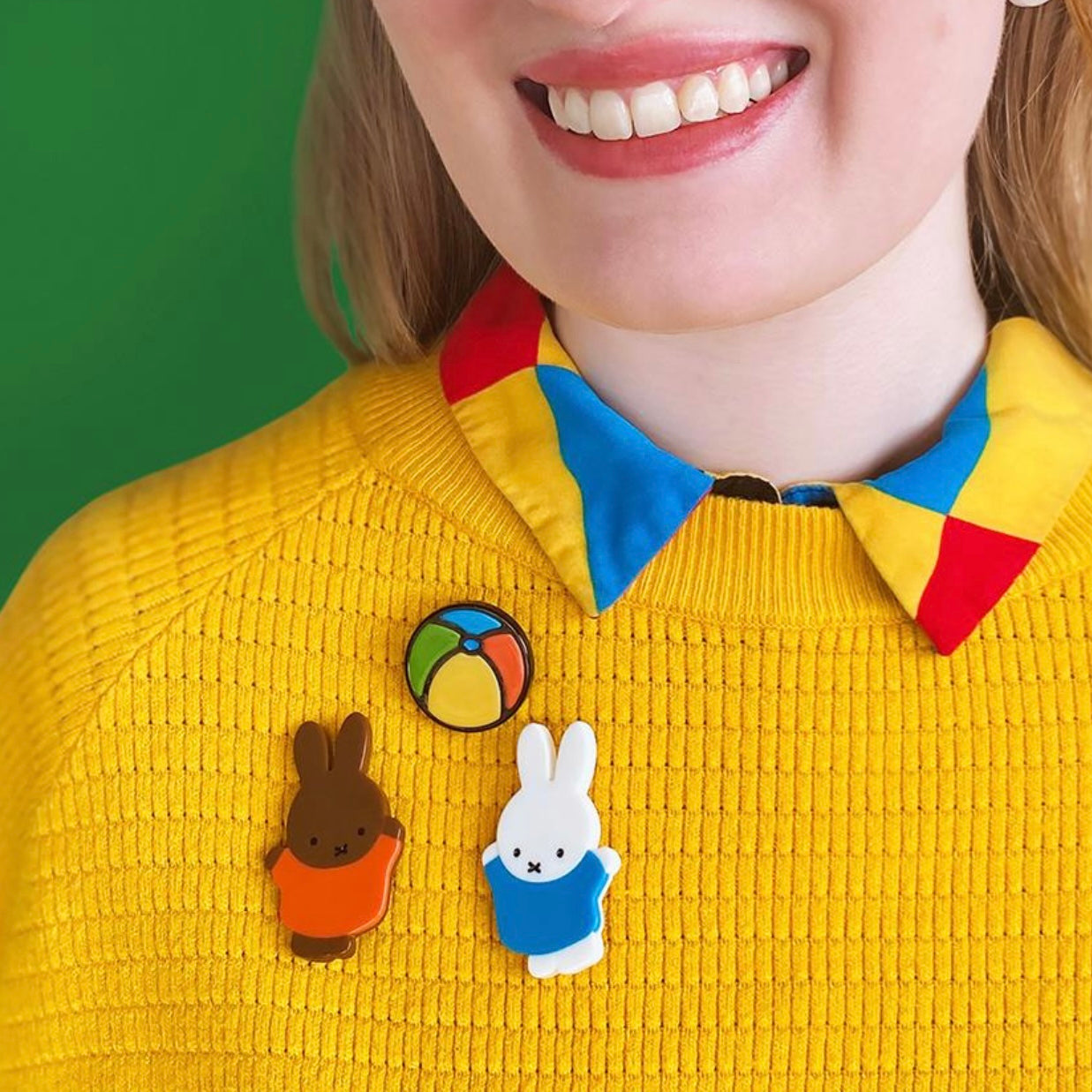 Erstwilder Miffy And Melanie Mini Brooch Set