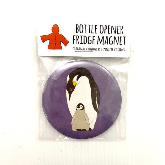 Red Parka Magnetic Bottle Opener Penguin