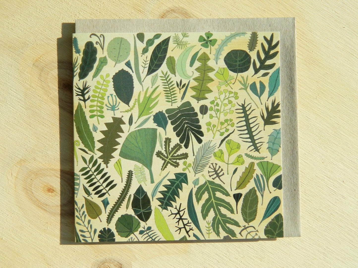 Flowers In Your Hair Card - Green Leaves