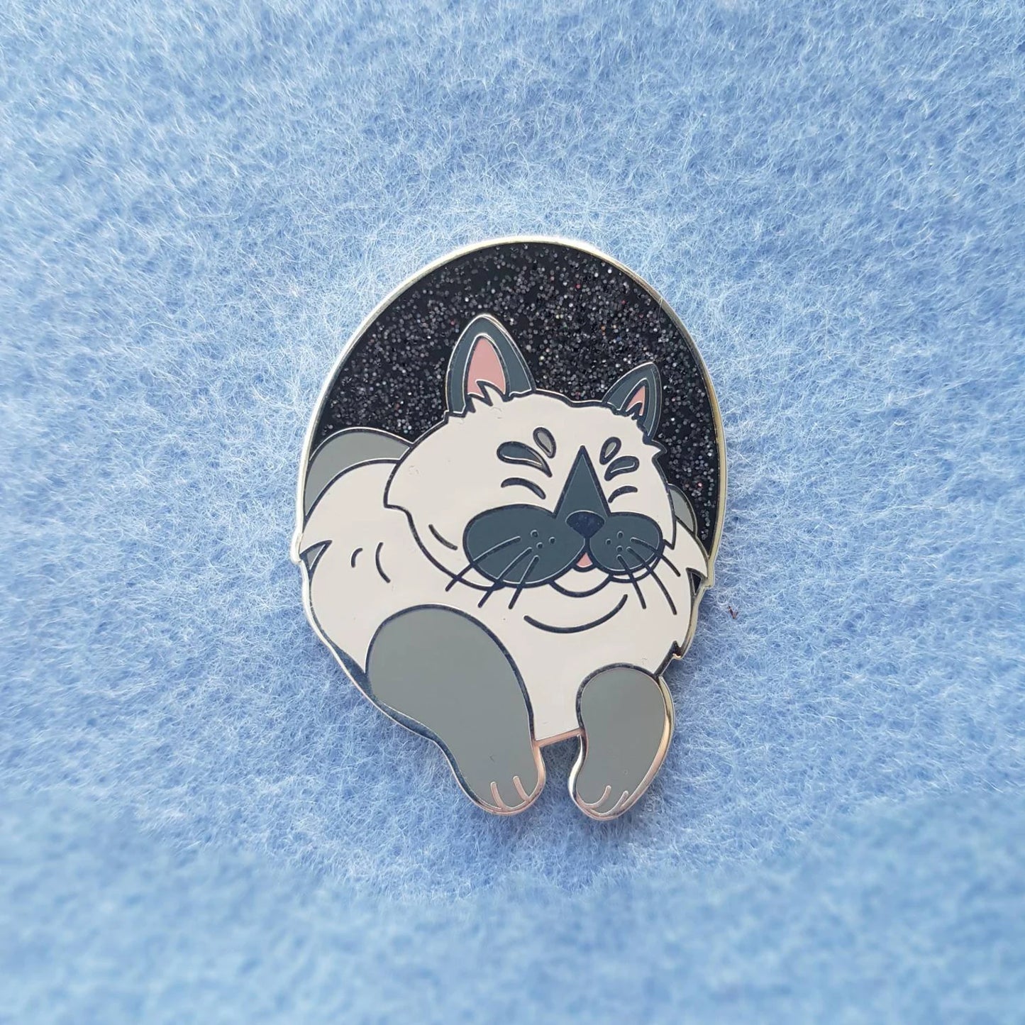 Ashlea Bechaz Enamel Pin - Portal Cat Face