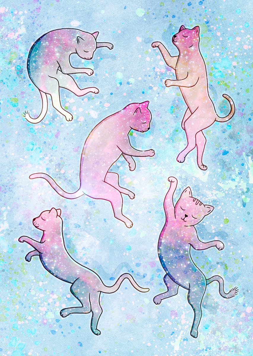 Beau Wylie Print - Galacti Cats