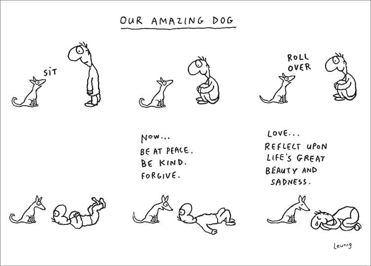 Michael Leunig Card Our Amazing Dog