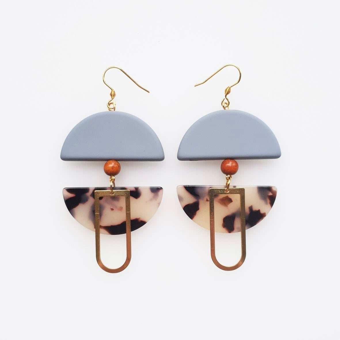 Middle Child Earrings Helm Grey/Peach