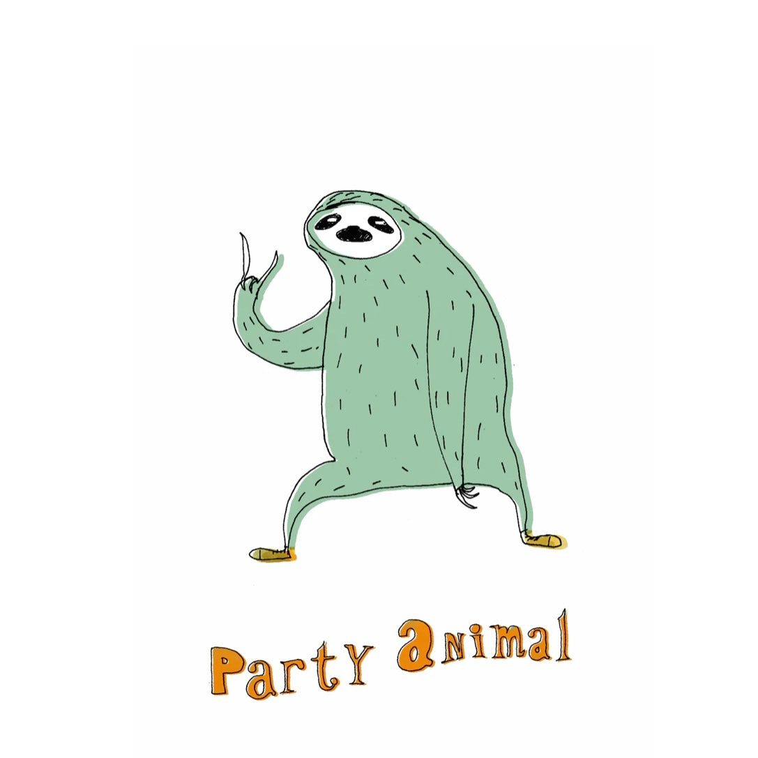 Surfing Sloth Print - Party Animal