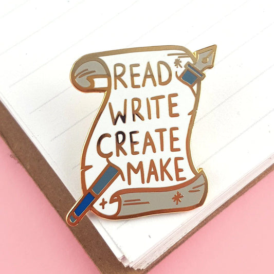 Jubly-Umph Lapel Pin Read Write Create Make