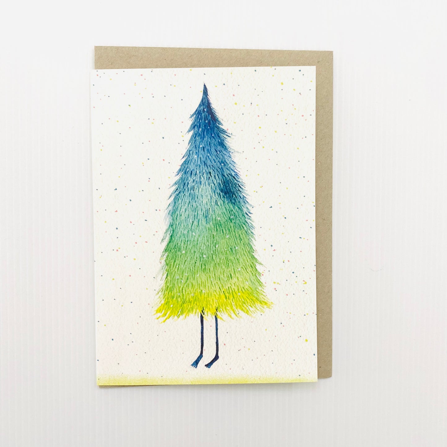 Surfing Sloth Christmas Card Shaking Tree