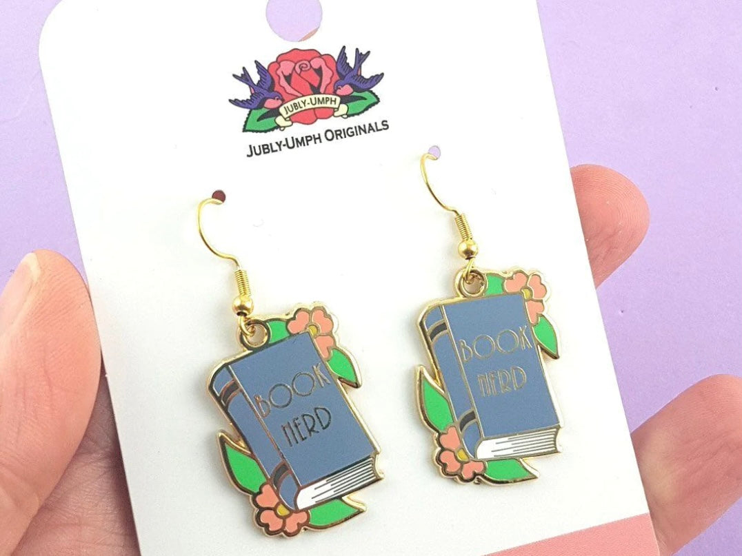 Jubly-Umph Earrings Book Nerd