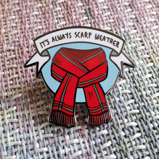 Jackie Made This Enamel Pin It’s Always Scarf Weather