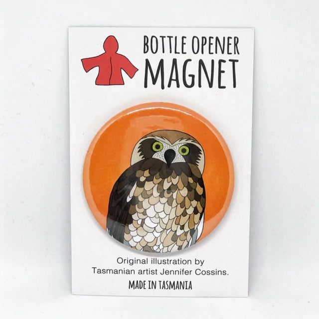 Red Parka Magnetic Bottle Opener Owl