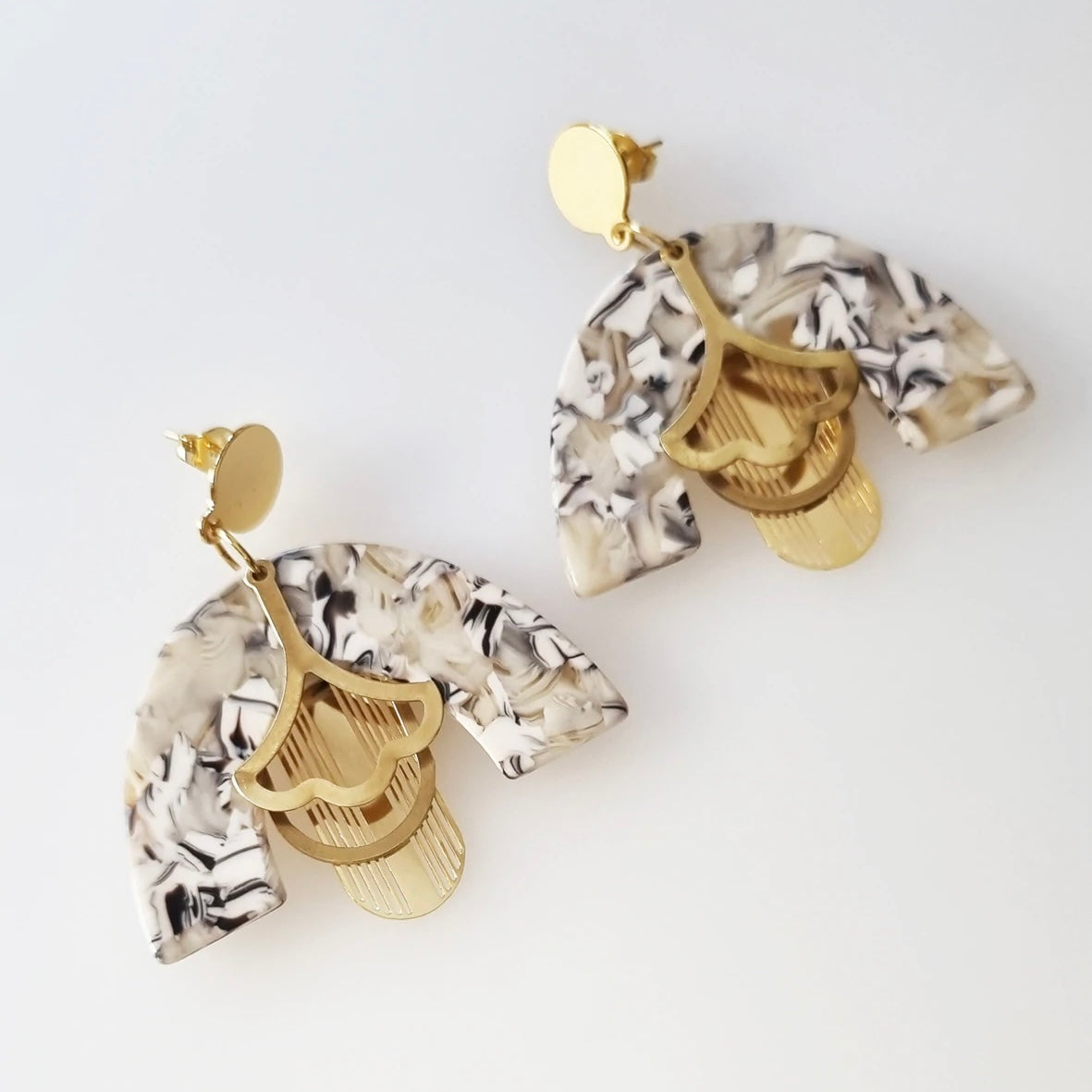 Middle Child Earrings Encore White