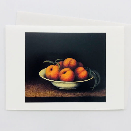 Bridget Ohlsson Card Peaches in White Bowl 1998