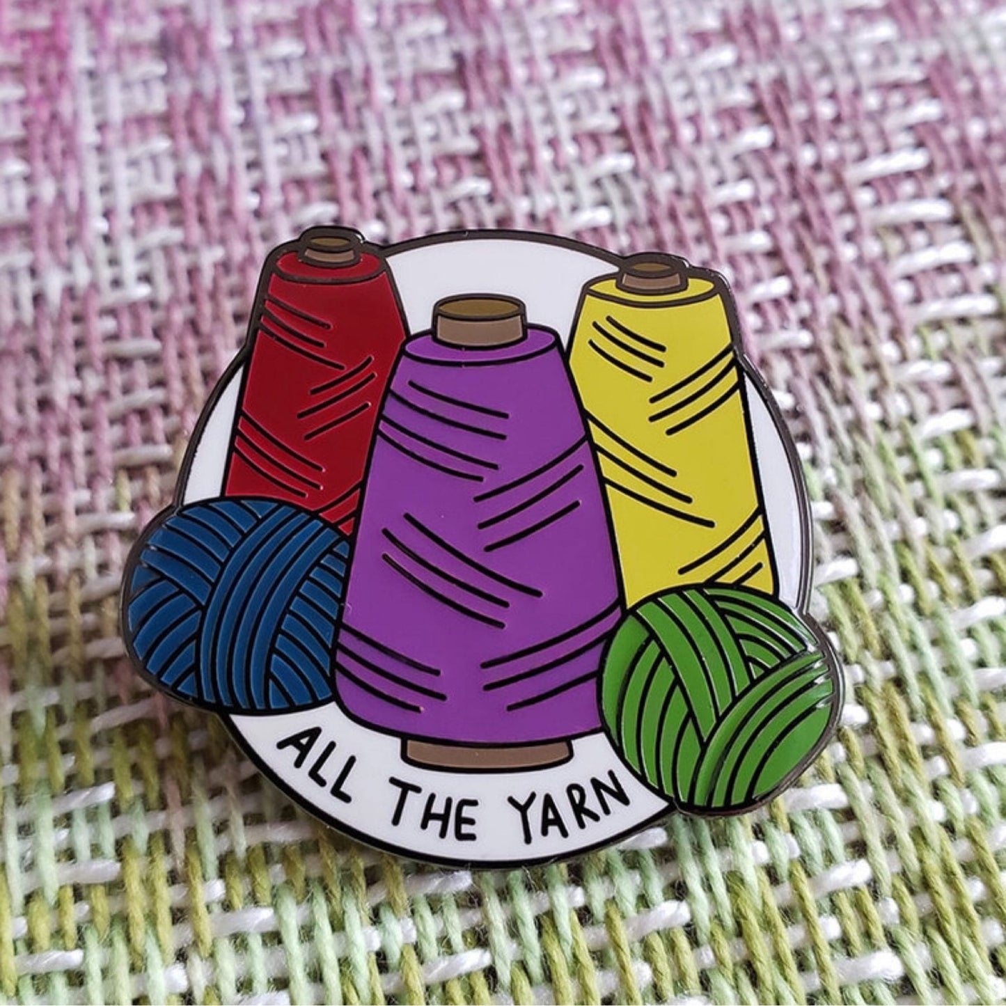 Jackie Made This Enamel Pin All the Yarn