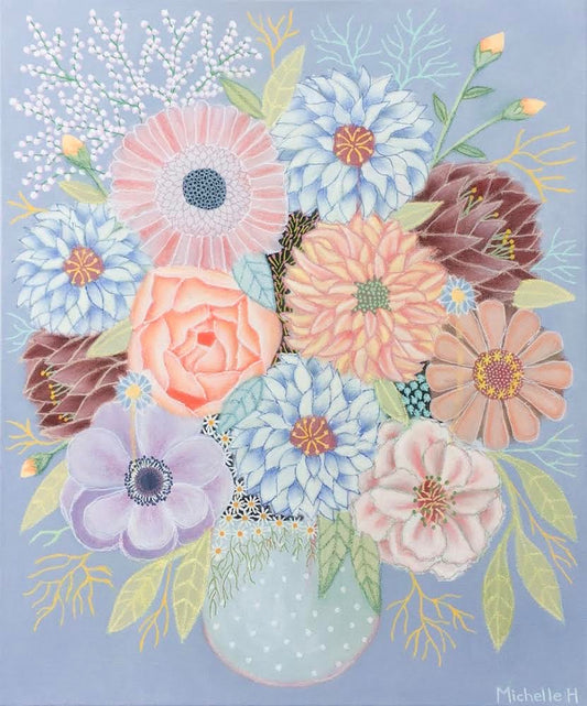 Michelle Hosking Print Floral Deep