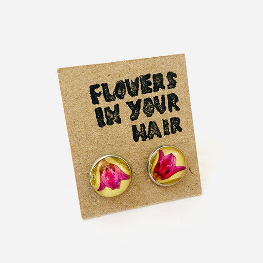 Flowers In Your Hair Stud Earrings Wildflowers Bloom