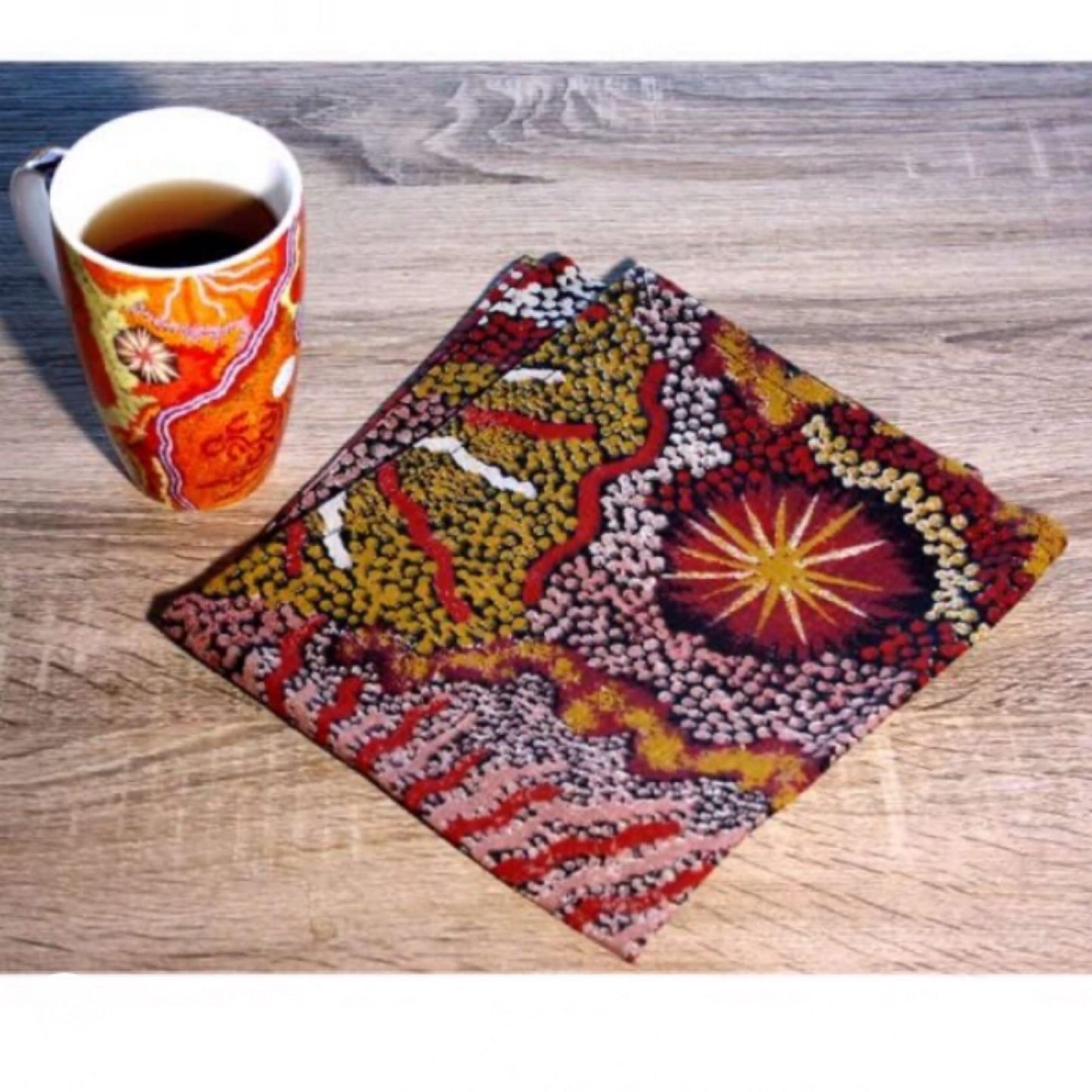 Better World Arts Linen Tea Towel - Artist Damien and Yilpi Marks